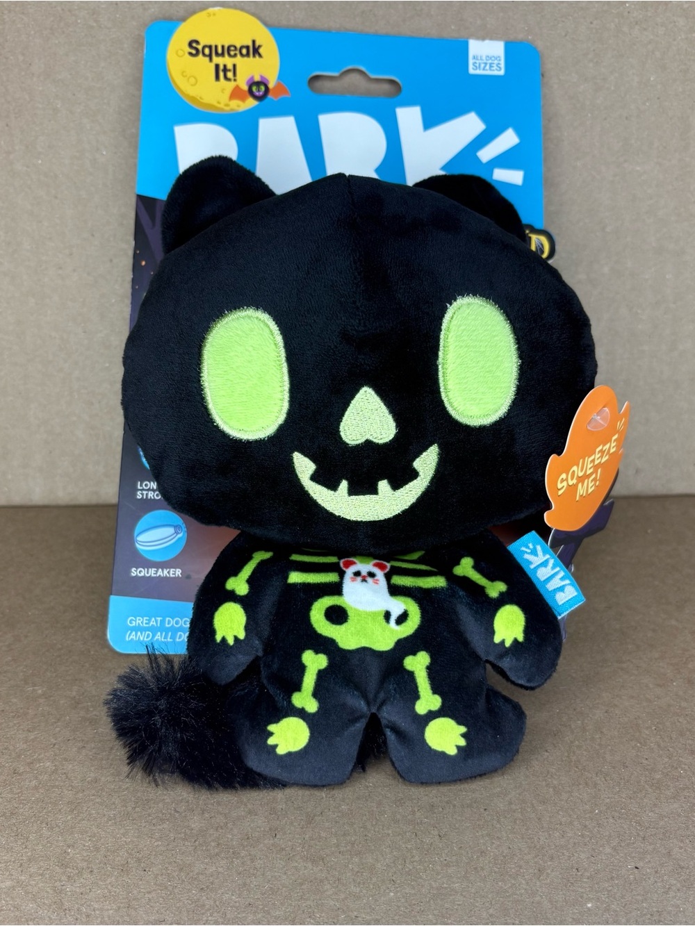 NWT Bark Cat Scan Kitty Halloween Dog Toy